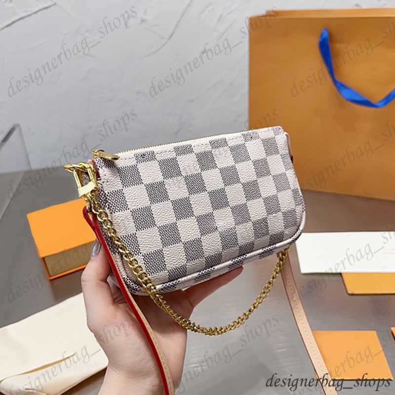 

New coin purse handheld single shoulder crossbody chain small bag modern fashion women's hundred shoulder bag cowhide bag can choose gift box packaging 230516, Khaki plaid pattern