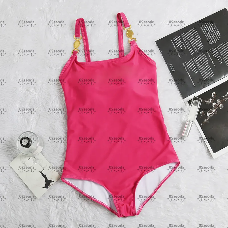 

Designer bikini swimsuit Womens Swimwear Button Simple Hipster Padded Push Up Onepiece Swimsuits Beach Swimming Bandage Travel Vacation Wear designers bathing su