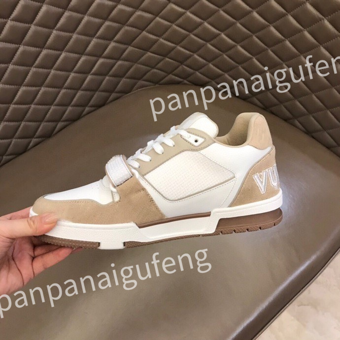 

Top Luxury Designer Running Shoes brand Sneakers Fashion Shoe White Black Leather men women Espadrilles Flats Lace Up Platform Trainers, 06