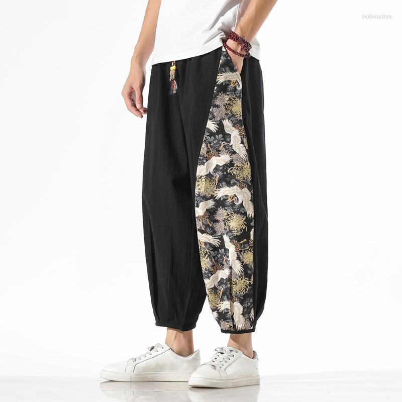 

Ethnic Clothing Chinese Style Harem Pants Streetwear Autumn Vintage Casual Sweatpants Hippie Men Japanese Trousers Kimono Printed