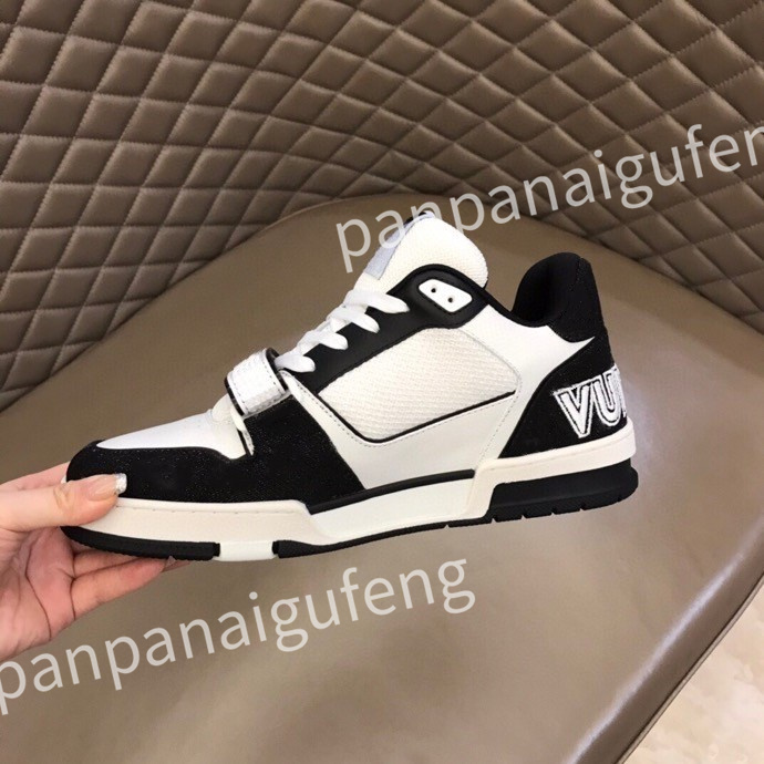 

Top Designer Running Shoes brand Sneakers Fashion Shoe White Black Leather men women Espadrilles Flats Lace Up Platform Trainers, 01