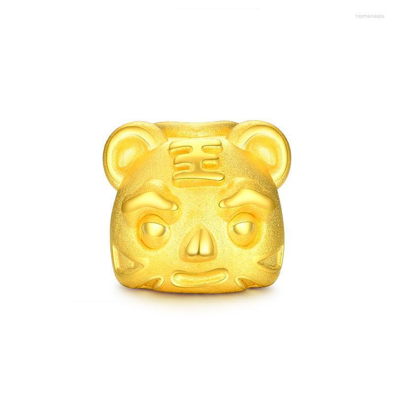 

Charm Bracelets Pure 24K Yellow Gold Bracelet 999 Tiger Raym22