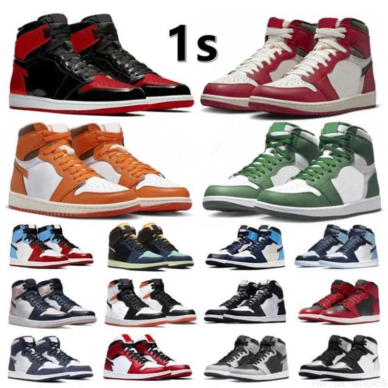 

Jumpman 1 retro 1s Mens basketball shoes sneakers Lost and Found Starfish Taxi Stage Haze Bred Patent Panda Chicago Smoke Grey womens trainers sports, 004