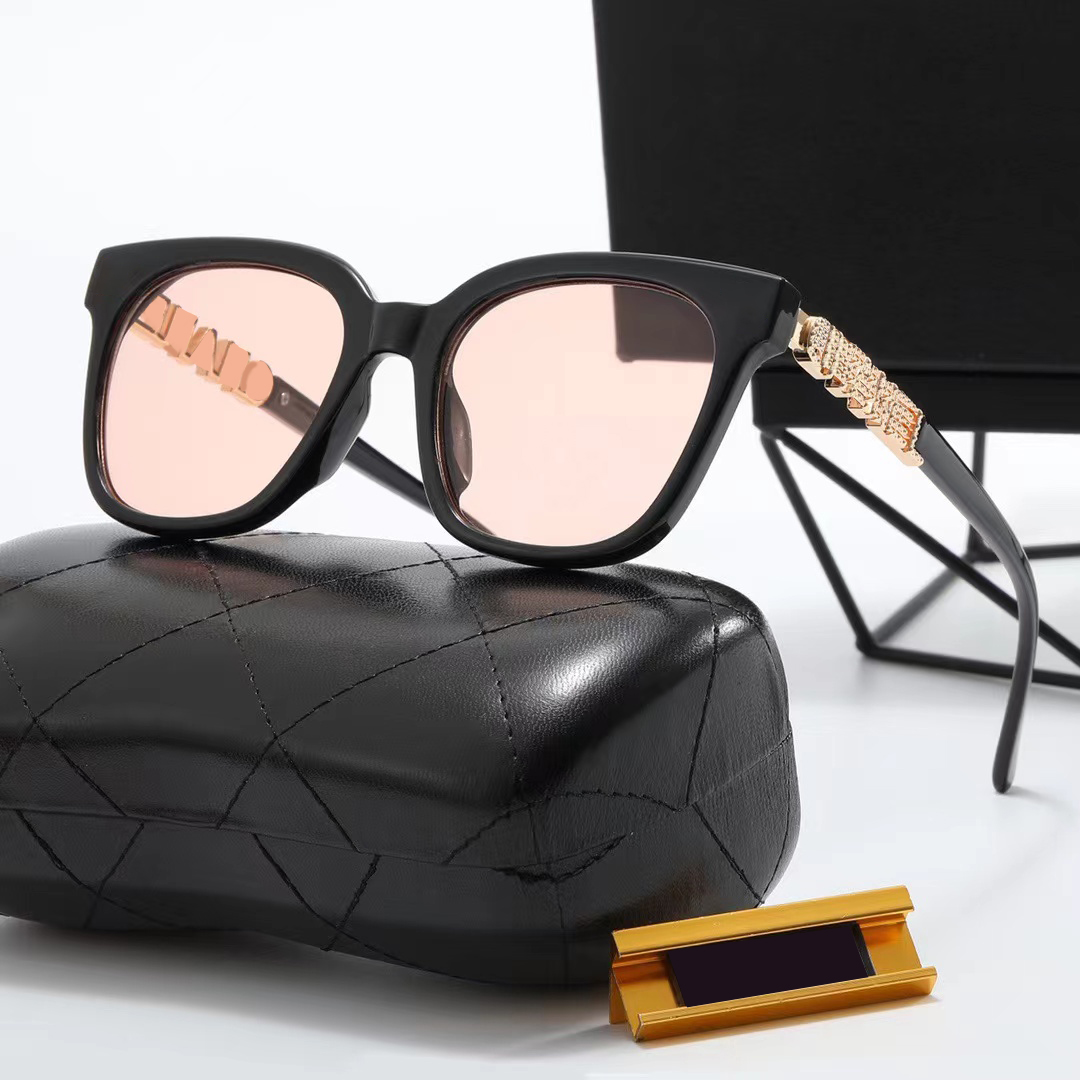 

womens sunglasses ch glasses fashion sunglasses Fullframe men sunglasses Side metal letter logo decorative design lastest fashion glasses Factory direct sales
