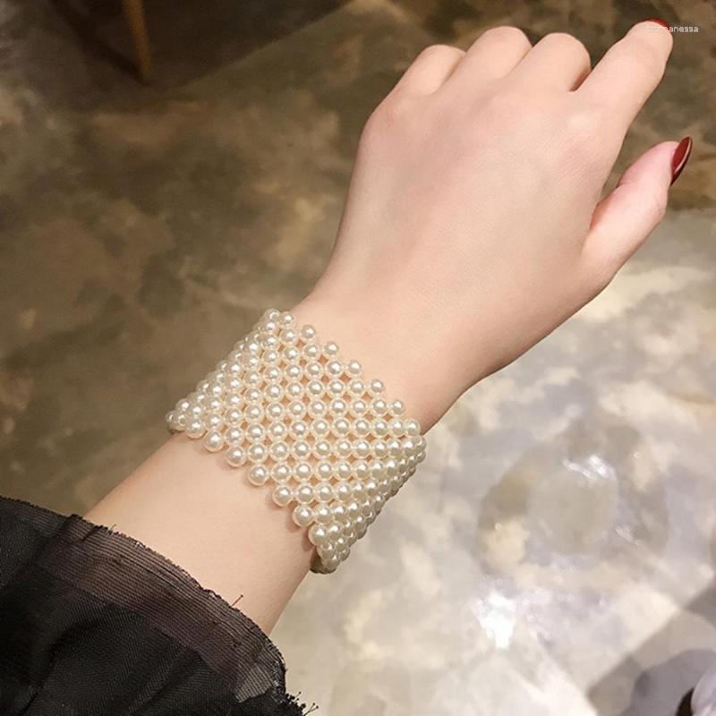 

Charm Bracelets Fashion Ins Pearl Beads Bracelet Women Jewelry Handmade Bangles 2023 Items Raym22
