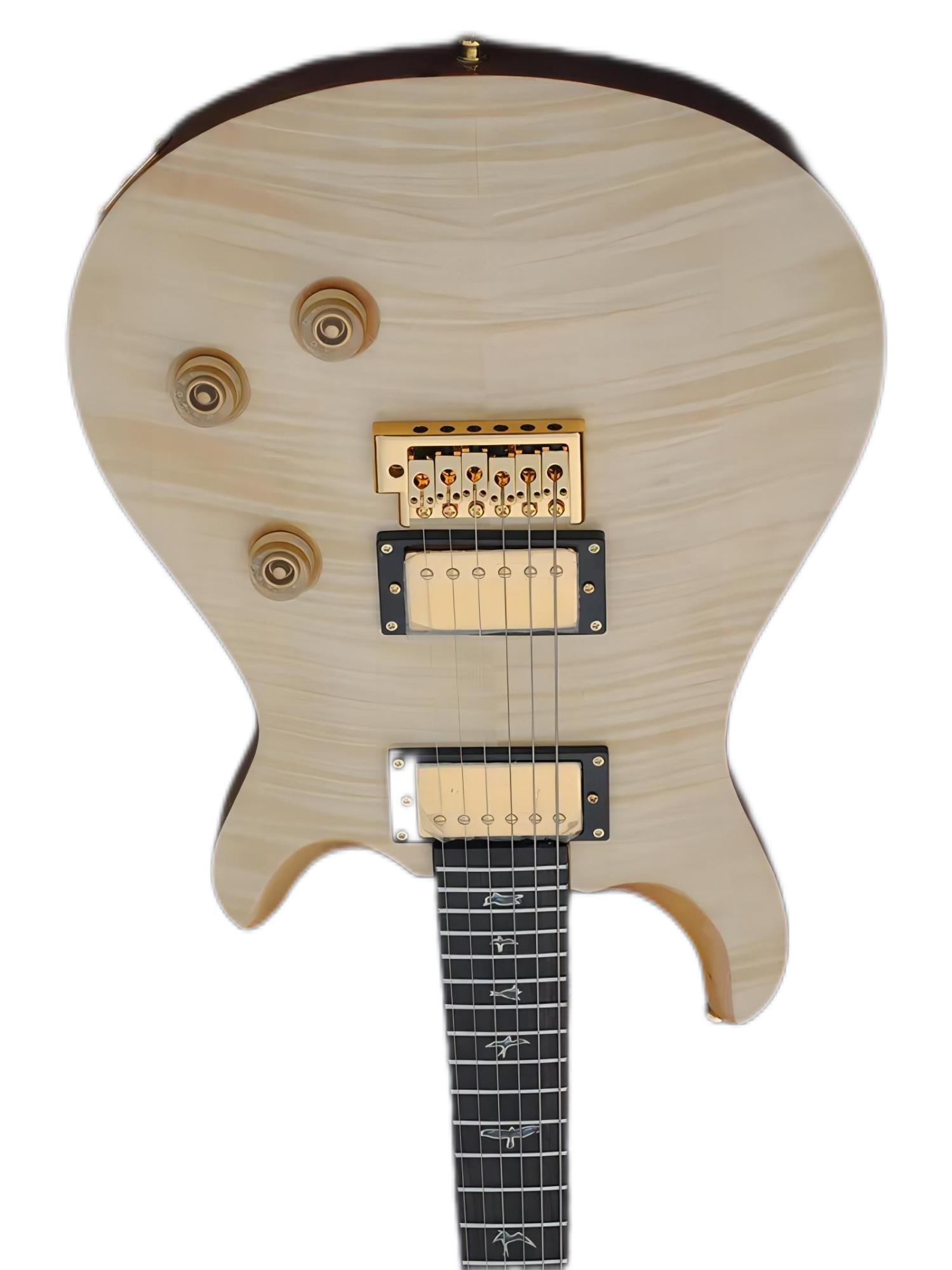 

High quality Flame Maple Top PRS Electricguitar, Wood Fingerboard Bird Inlay, Metal fitting