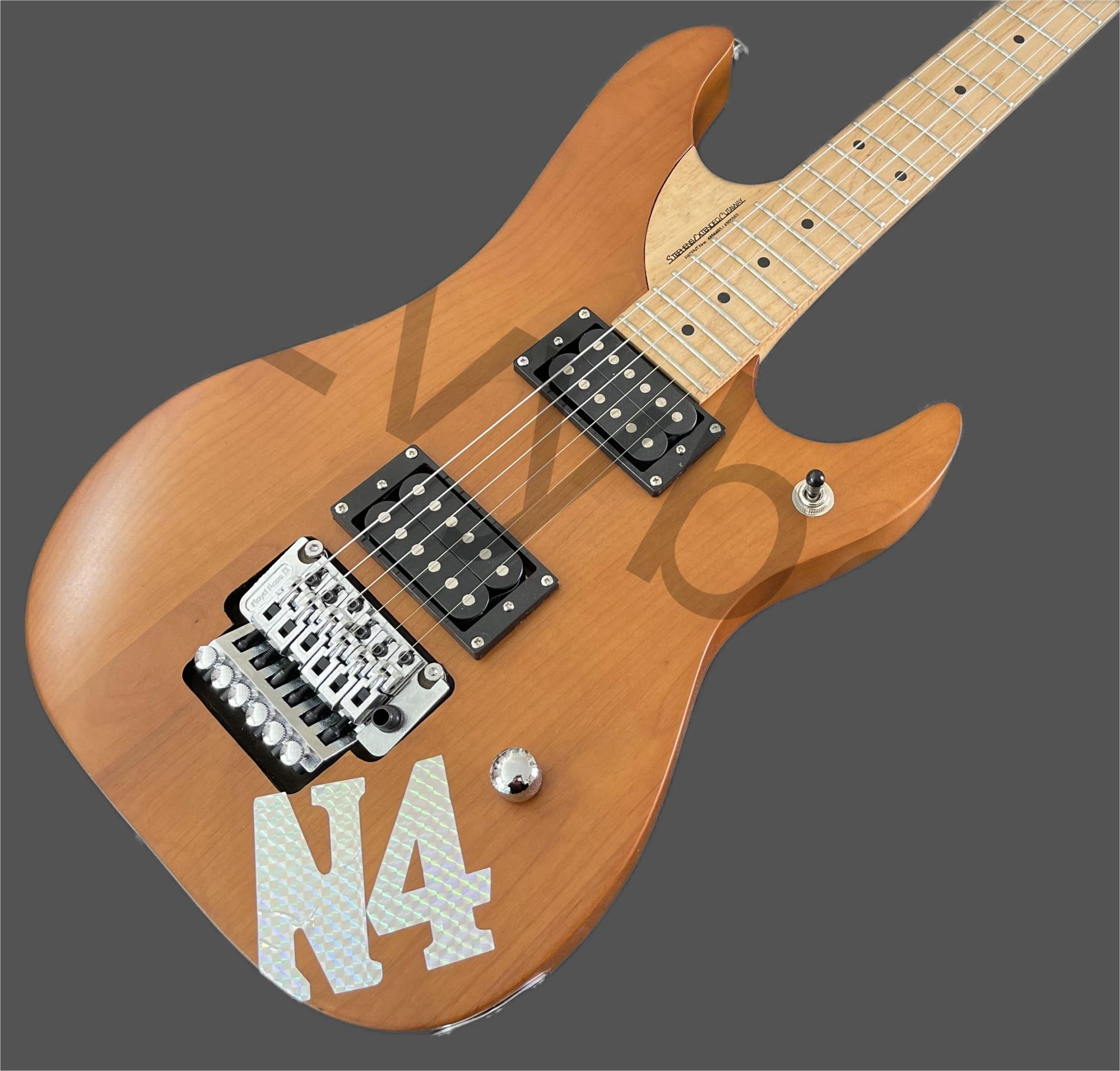 

Lvybest Electric Guitar alder body lip neck and fingerboard n4 letter upper body black open lever pickup can be customized