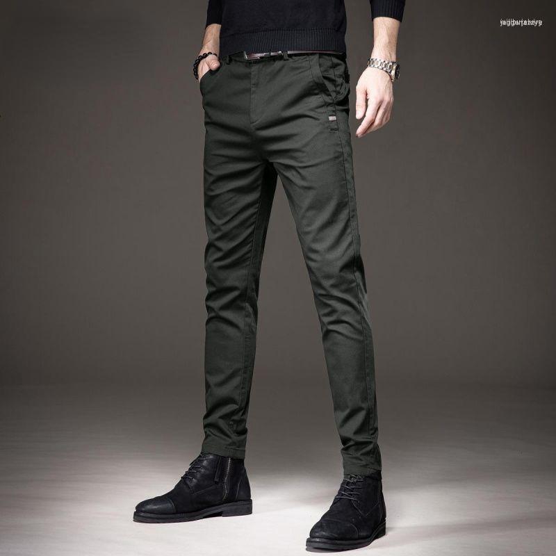 

Men's Pants Men's 2023 Spring Autumn Men Cotton Casual Cargo Long Joggers Outdoor Fashion Elastic Business S41, Army green