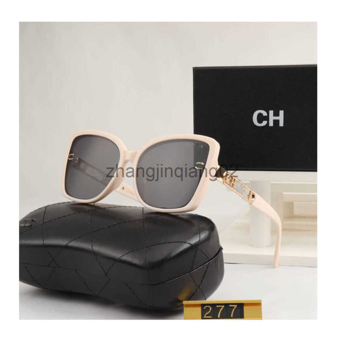 

Designer Channel Sunglasses Cycle Luxurious Fashion Sports Polarize Sunglass Men Women Vintage Baseball Summer Beach Driving Tourism Square Beige Sun Glasses