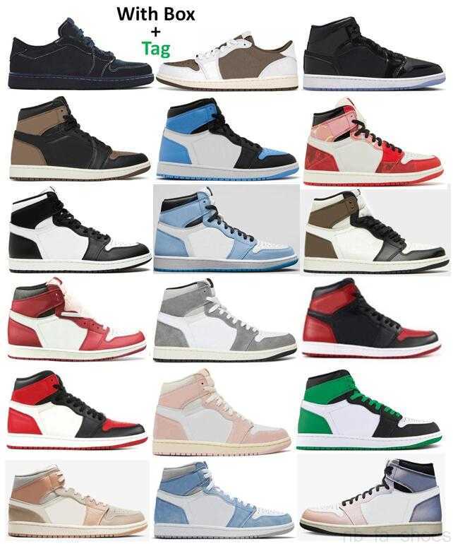 

1s Basketball Shoes 1 Chicago Lost and Found Origin Story Next Chapter Palomino TS Fragment Mocha University Blue Space Jam Washed Black Skyline UNC Toe Men Sneakers, Reverse laney