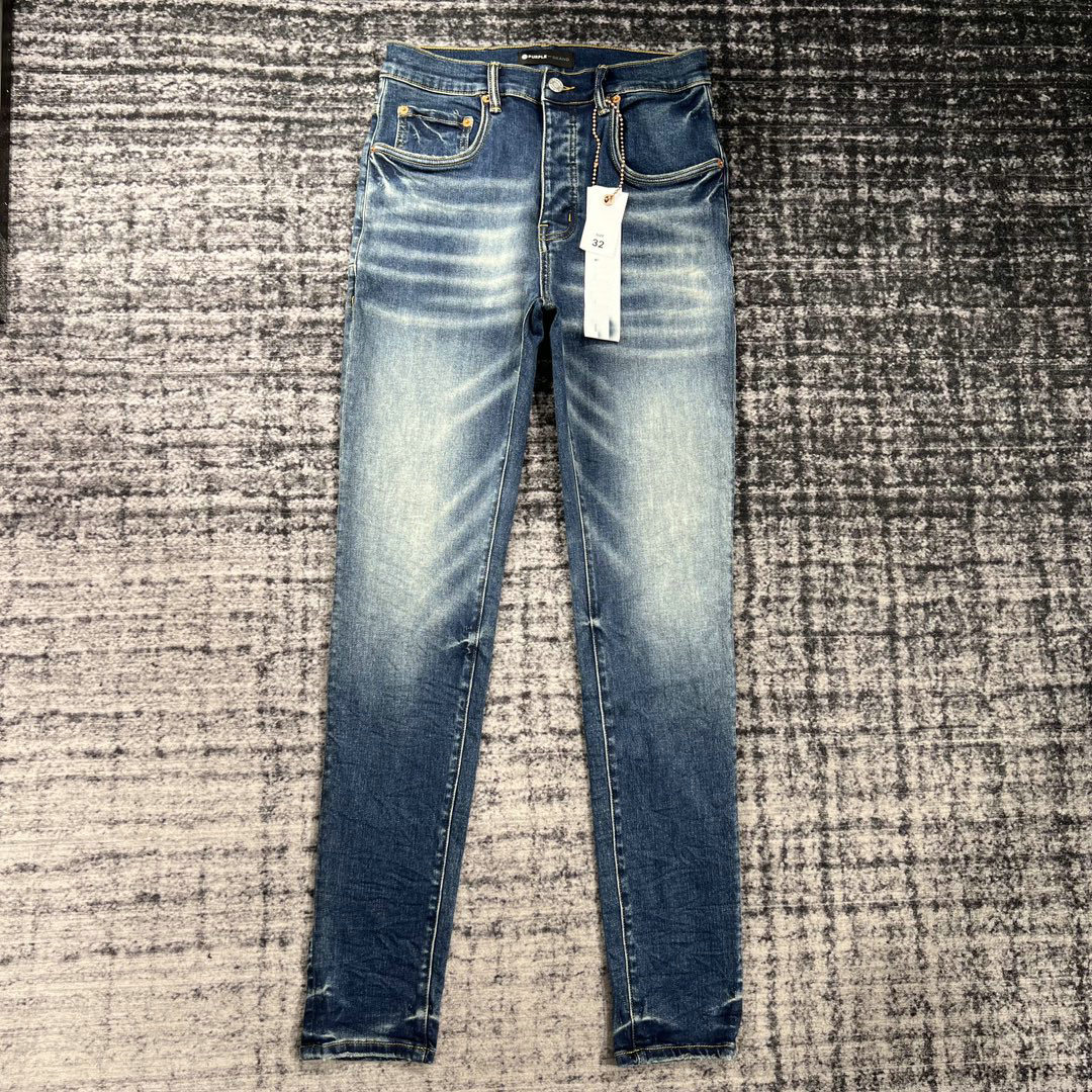 

purpel700 High quality Mens jeans Distressed Motorcycle biker jean Rock Skinny Slim Ripped hole stripe Fashionable snake embroidery Denim pants, Blue