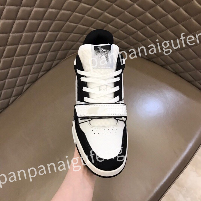 

2023 Top Designer Running Shoes brand Sneakers Fashion Shoe White Black Leather men women Espadrilles Flats Lace Up Platform Trainers, 01