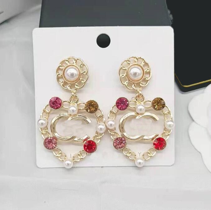 

Designer 18K Gold Plated Stud Earrings Fashion Brand Letter Top Quality Stainless Steel Earring Luxury Women Girl Wedding Party Jewerlry Accessory