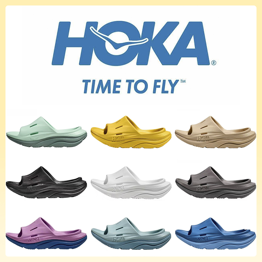 

Hoka One One Ora Recovery Slide 3 Hokas Slippers Designer Beach Sandal black Summer Slides for Men and Women, Item#1