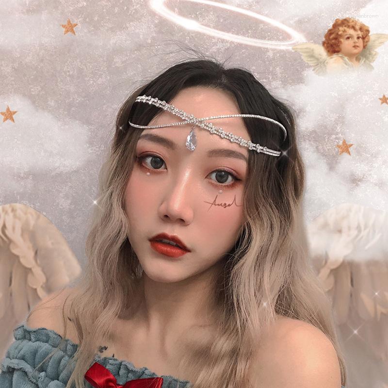 

Headpieces Fashion Crown Crystal Rhinestone Flower Headdress Baroque Headband Necklace Silver Wedding Accessories