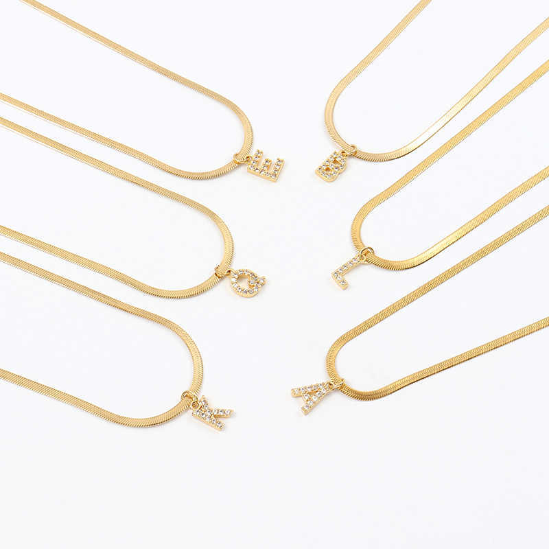

Pendant Necklaces 2023 New Classic Letter Necklace Women Fashion Width 2mm Stainless Steel Snake Chain for Jewelry Gift 230613