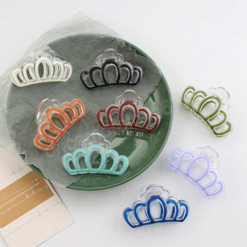

Korea-Japan 9CM Acrylic Dripping Hair Grab Crown Grab Clip Headdress Clip Simple Updo Clip Hair Accessories For Women