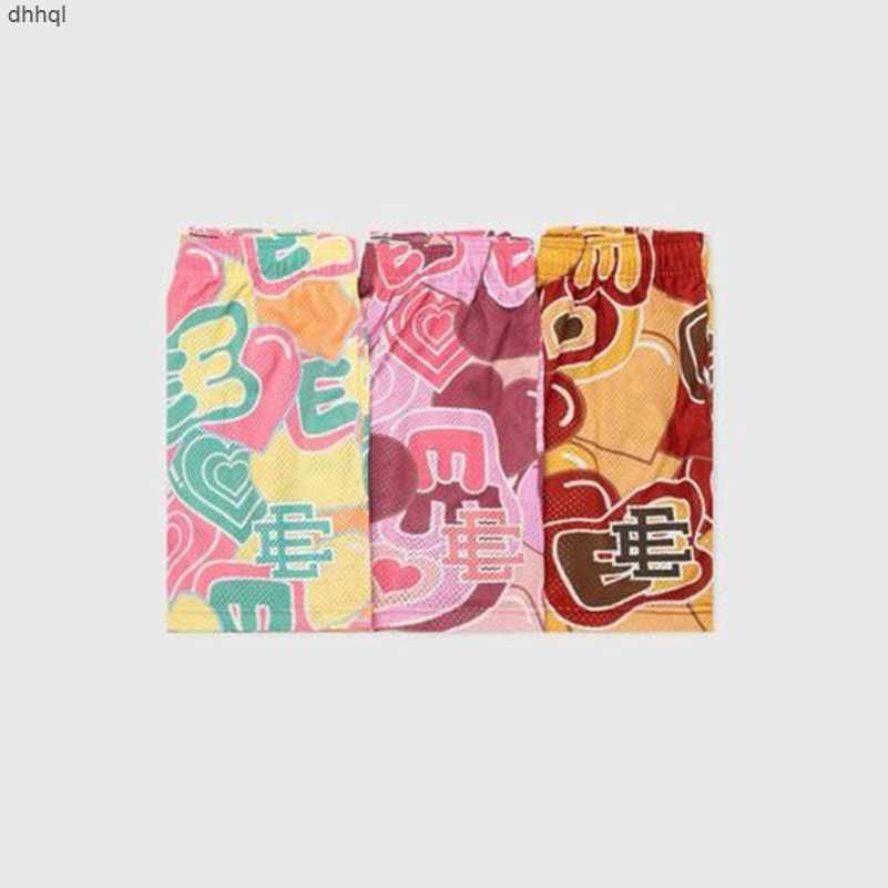 

EE casual shorts American basketball pants Running sports fitness loose football pants Mesh quarter pants shorts8L, Pink