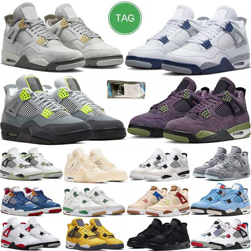 

Jumpman 4 Basketball Shoes 4s Retro Military Black Cat University Blue Fire Red Thunder Sail White Oreo Pure Money Dark Mocha Bred Sports Men Women Sneakers 36-47, 10