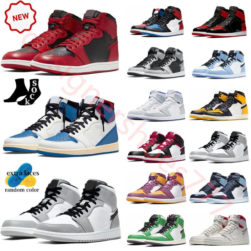 

1 outdoor Shoes Jumpman 1s Black Phantom Lost And Found Cement True Blue Space Jam Reverse Mocha Starfish Gorge Green Bred Patent Men Women Sports Trainers Sneakers, Color#29