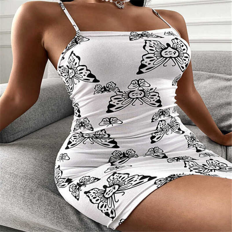 

Slim Women' Sexy Fit Printed Strap Short Dress 1Z, Black
