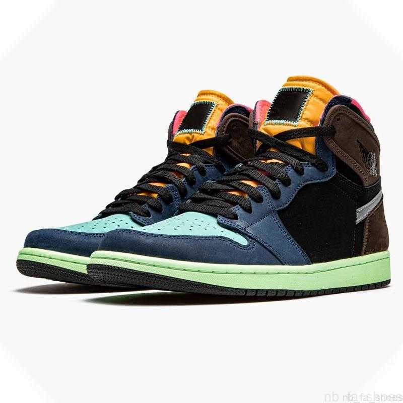 

Jumpman 1 RETROS HIGH OG Bio Hack Basketball Shoes Outdoor Sneakers Sports With Original Box Fast Delivery