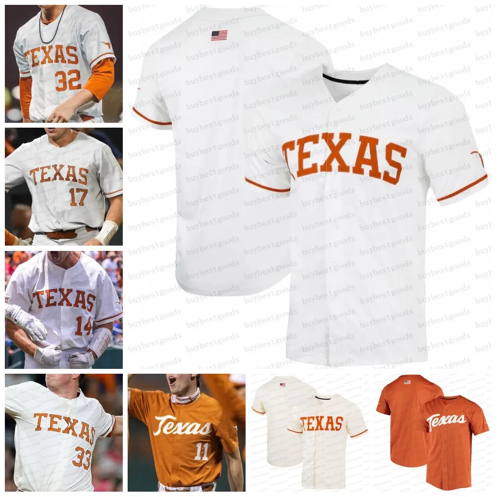 

Custom Texas Longhorns Baseball Jersey 43 John Curtiss 32 Ty Madden Ivan Melendez 25 Scott Bryant 16 Augie Garrido David Pierce Corey Knebel Jerseys Stitched, Cream