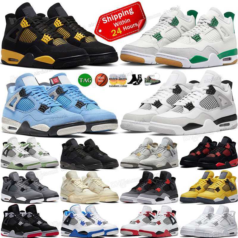 

4 Basketball Shoes for Men Women 4s Pine Green Thunder Military Black Cat Sail Red White Oreo Cool Grey Blue University Seafoam Mens Sports Sneakers 2023 Big Shoe 36-47, 34