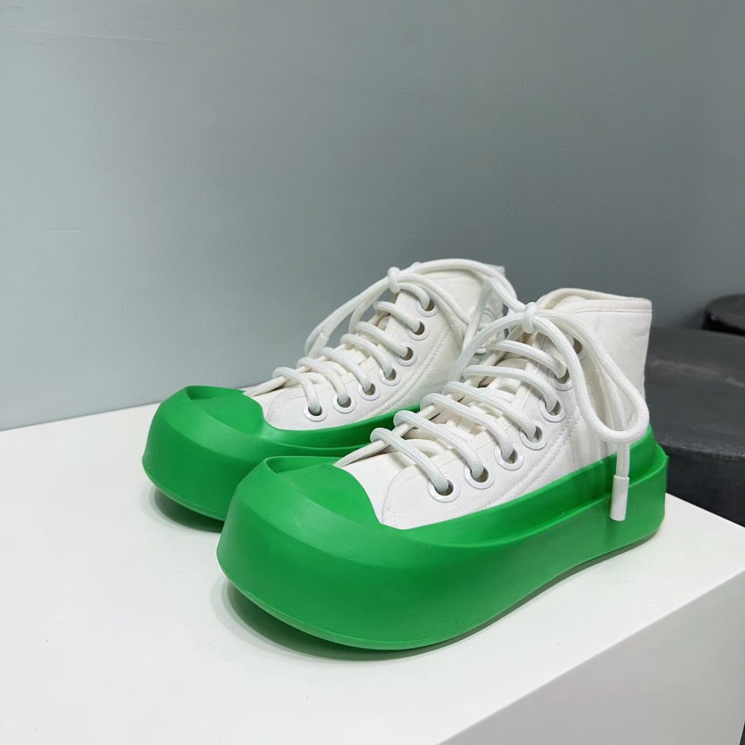 

Vulcan Sneakers 2023 Spring summer New Designers Men Women Jumbo Sneakers Muffin pommel Platform Canvas shoes Fashion High quality Leather canvas Shoes Size 35-45, Color9