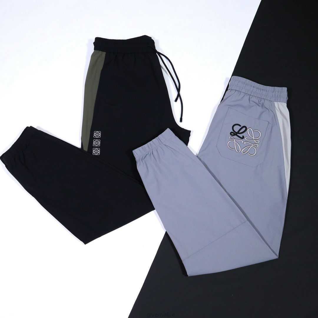 

Designer Fashion Clothing Casual Pant Loewe Summer Tianwei Pants Loe Ss23 Light and Thin Embroidery Brand Leggings Streetwear Jogger Trousers Sweatpants, Black