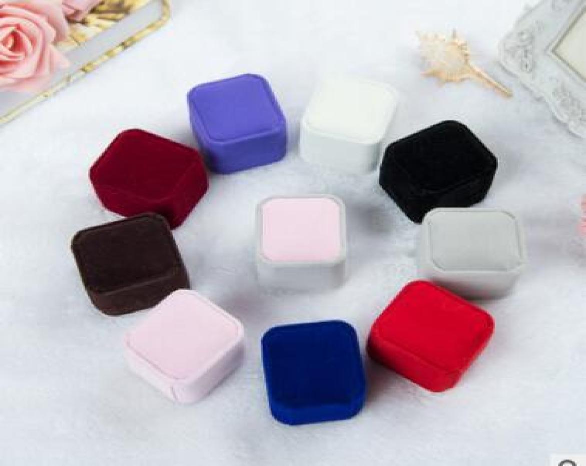 

Ring Earring Box Display Jewellery Case wedding accessories mix Colors Boxes3707864