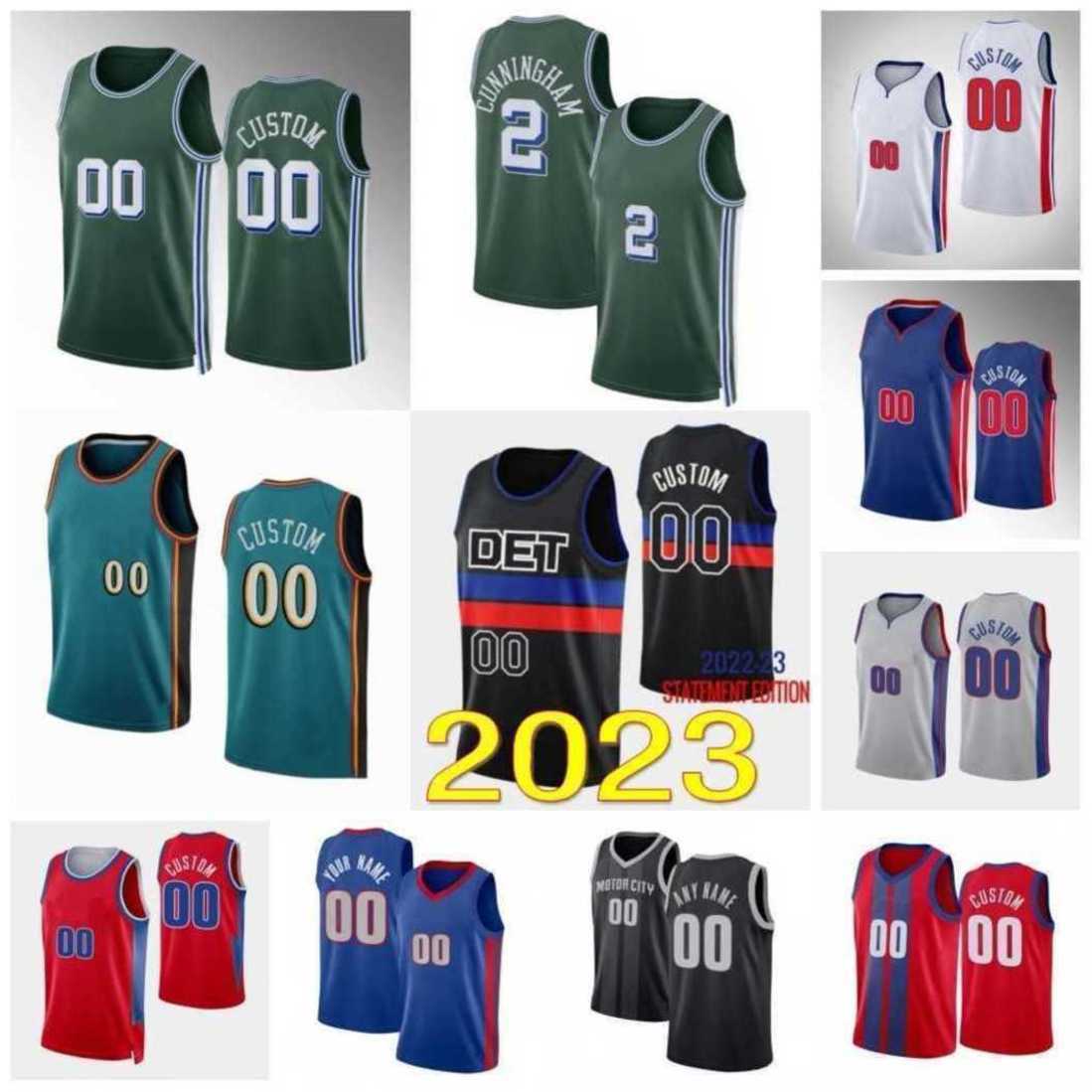 

Ausar Thompson Jersey 2023 Draft Pick NO.5 Custom Basketball Jerseys 44 Bojan Bogdanovic 2 Cade Cunningham 5 Alec Burks 7 Killian Hayes 28 Isaiah Stewart, As