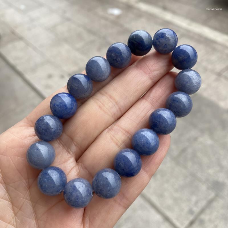 

Strand Beaded Strands Natural Blue Aventurine Stone Bracelet Round Beads Bracelets 1pc Raym22