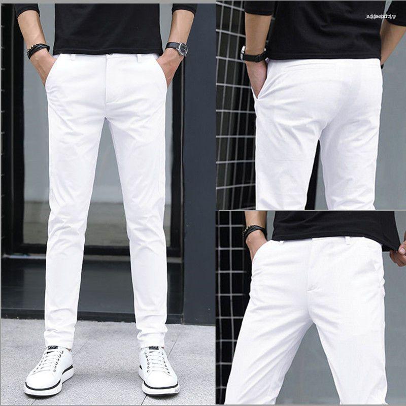 

Men's Pants Men's 2023 Male Brand Autumn And Winter Men Thick Classic Business Elastic Waist Slim Formal Casual Trousers S11, White
