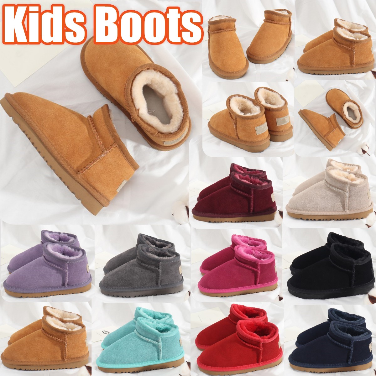 Kids Boots Toddlers Australia mini Booties boys girls snow boot youth Children shoes kid designer Trainers winter booties youth Genuine Leather F