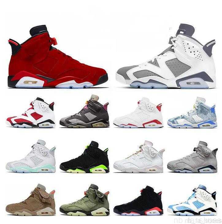 

Basketball Shoes Jumpman 6 6s Cool Grey Toro University Blue Red Oreo Georgetown Midnight Navy Cactus Jack Black Infrared UNC mens trainers sports sneakers 40-47