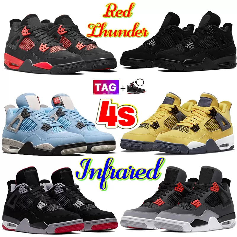 

Jumpman 4 Basketball Shoes 4 Black Cat Men Women University blue White Oreo Sail Fire Red Bred OG Midnight Navy Obsidian UNC Fearless Sneakers EUR 36-47 A23, #14