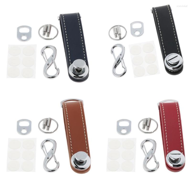 

Keychains Compact Key Organizer Chain Leather Holder Holds 12 Keys