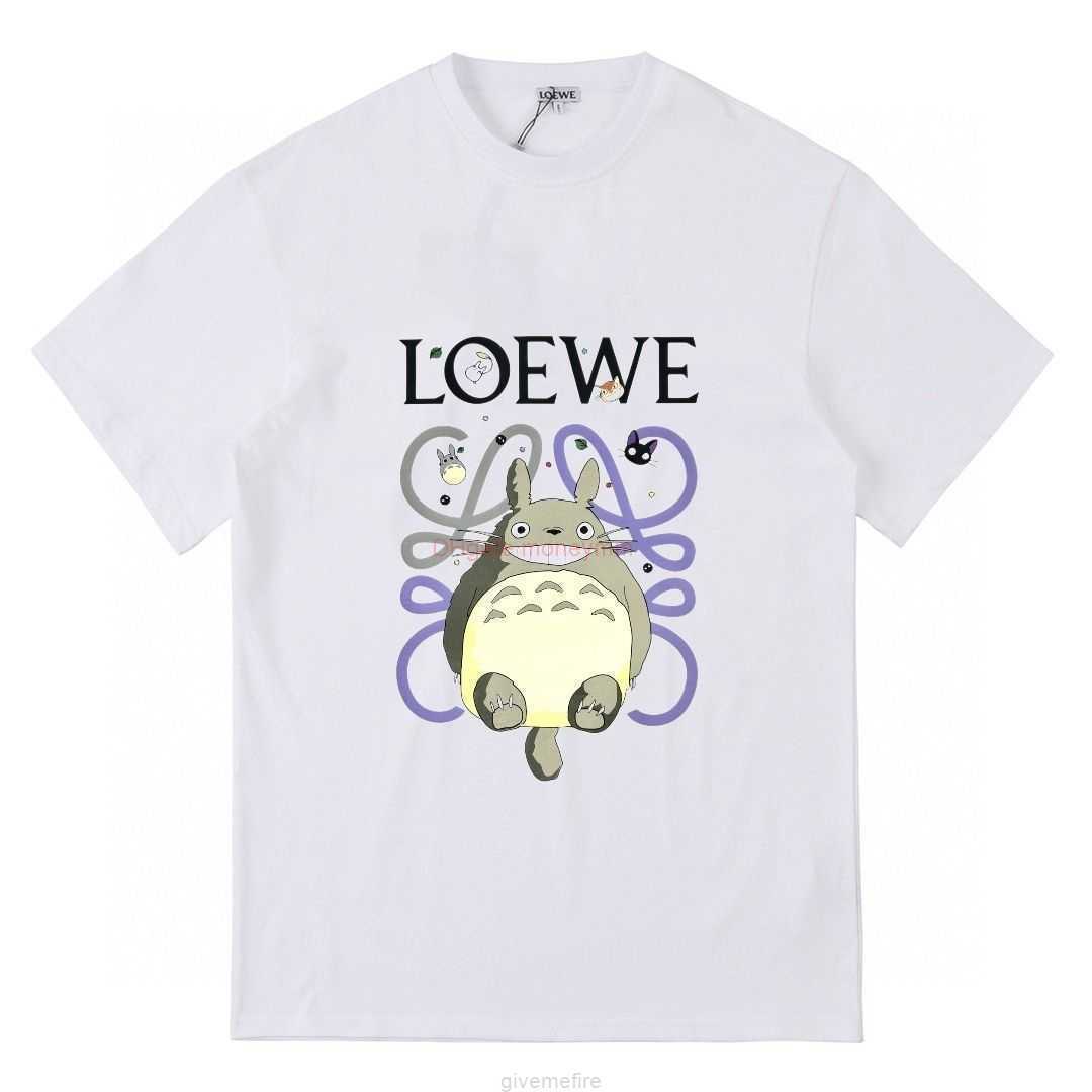 

Designer Fashion Clothing Tees Tshirts Loewe Classic Printing Casual Ins Short Sleeve Tshirt with Three Standards for Men and Women Luxury Casual Streetwear Tops, White heavy weight pure cotton