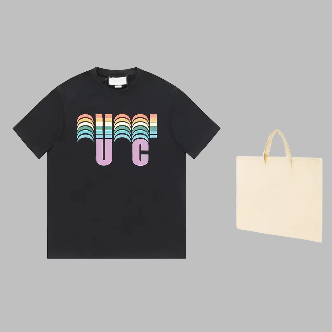 

Fashion Mens T Shirts Women Designers T-shirts Tees Apparel Tops Man s Casual Chest Letter Shirt Luxurys Clothing Polos Sleeve Clothes Tshirts Asian