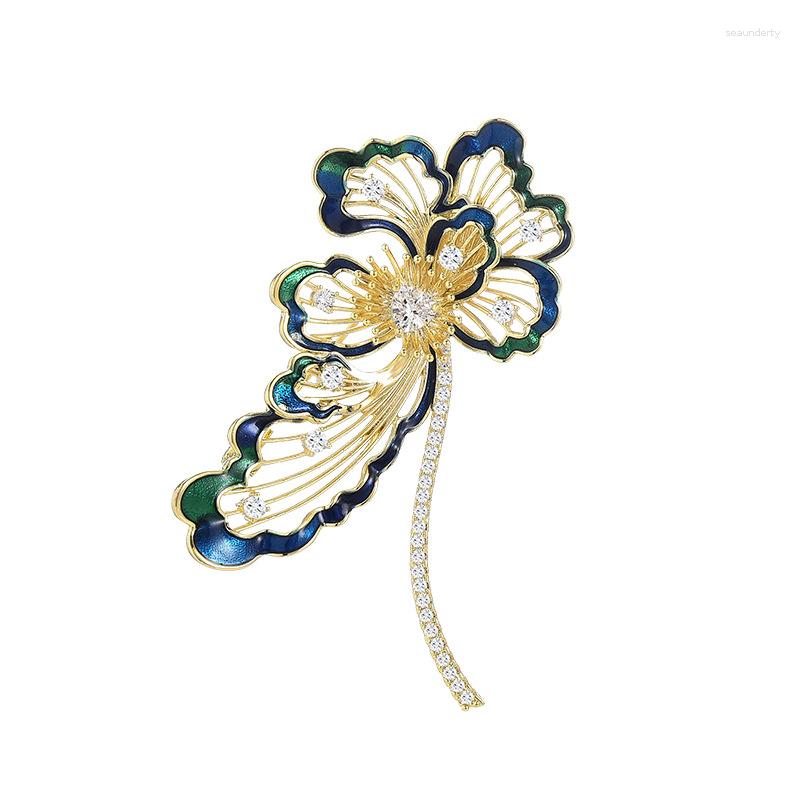 

Brooches YYSUNNY Classic Enamel Colorful Cloud Brocade Flower For Women Coat Clothing Accessories Corsage Pin Jewelry Gift