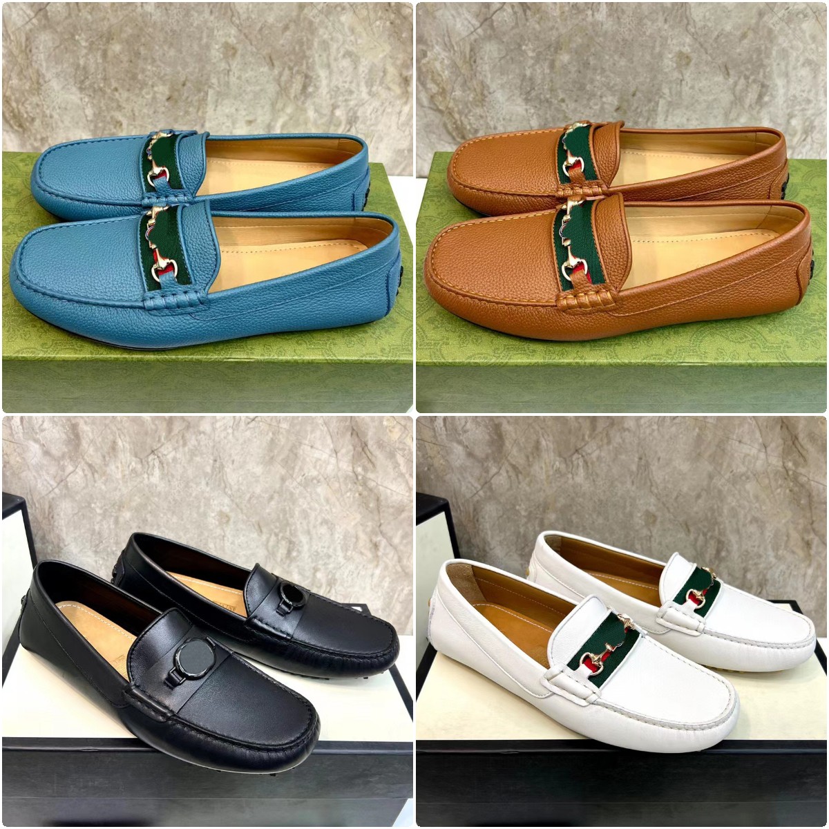 

Horsebit loafer Classic luxury Designer Casual Jordaan loafer Men classic Fashion High quality Breathable Crocodile loafers Party Shoe size 38-45, Color2