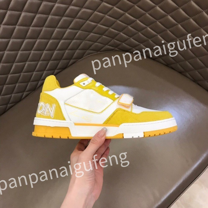 

New top Hot Designer Running Shoes brand Sneakers Fashion Shoe White Black Leather men women Espadrilles Flats Lace Up Platform Trainers, 04