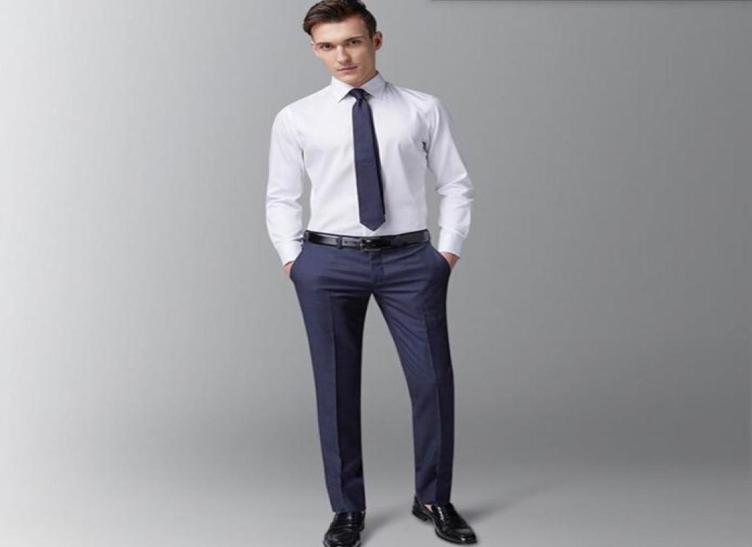 

groom wedding shirt tailor made men shirt white long sleeve slim fit business leisure the interview shirt9846585, Blue