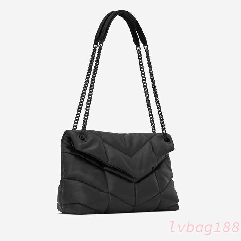 

Luxury handbag Shoulder bag brand Y-shaped designer seam leather ladies metal Chain high quality clamshell messenger gift box wholesale HQY65479, Dark navy