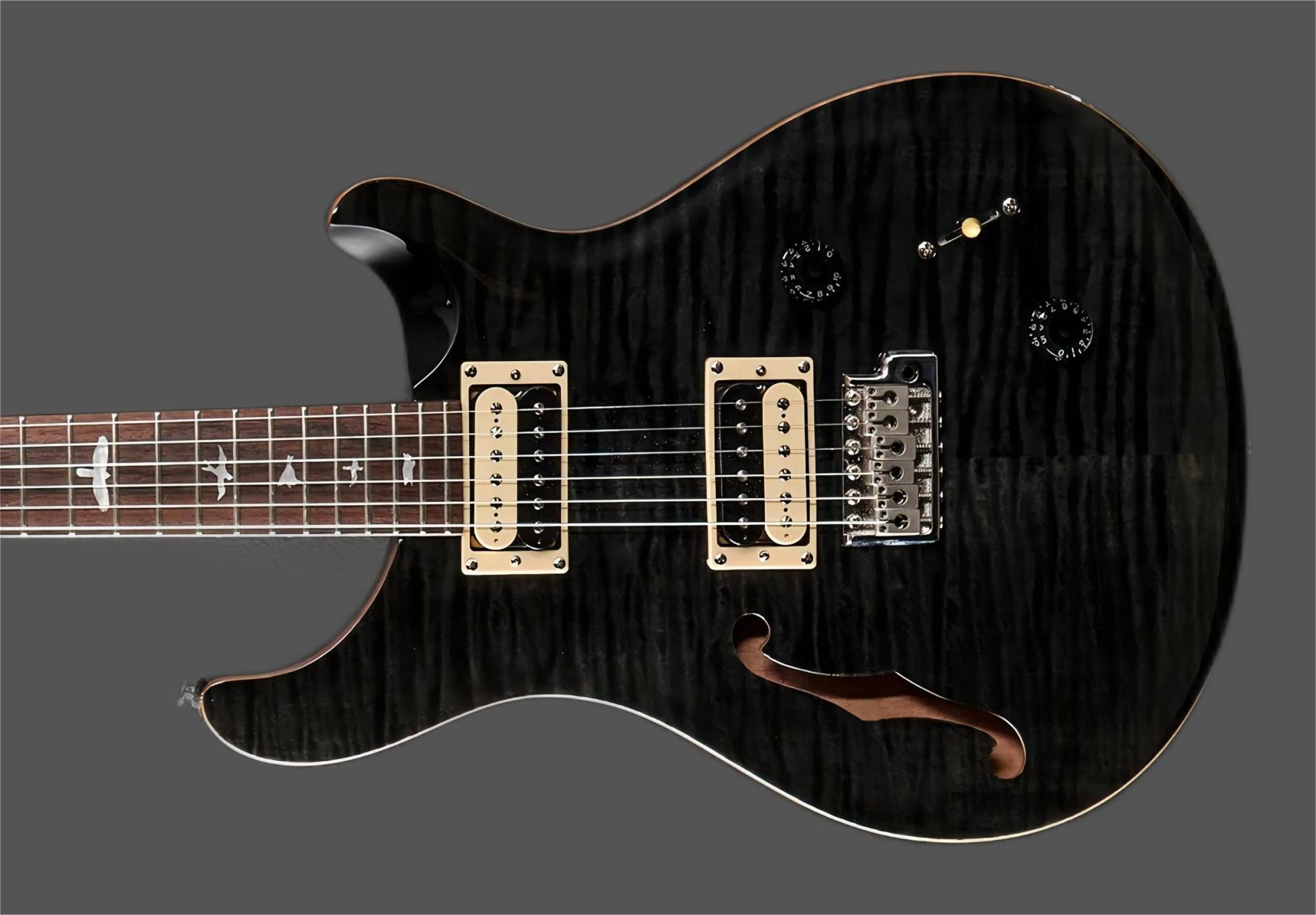 

PRS SE CUSTOM 22 SEMIHOLLOW GRAY BLACK 6 strings electric guitar made in China High quality with