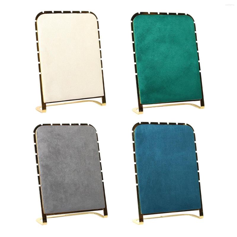 

Jewelry Pouches Necklace Holder Metal Frame Pendant Chain Display Rack Stand For Shows Counter Bedroom Retail Tabletop