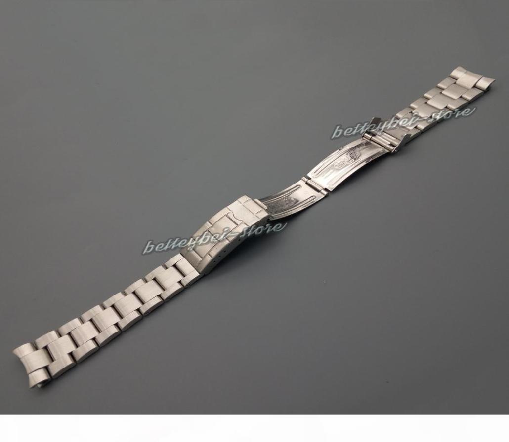

20mm New silver brushed stainless steel Curved end watch band strap Bracelets For watch9819134