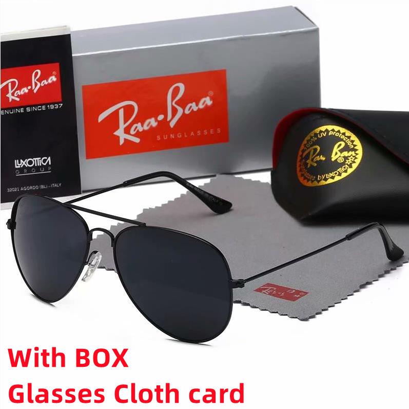 

Raa Baa Luxurys bans Designer Men women Sunglasses Adumbral UV400 Eyewear Classic Brand eyeglasses RB3025 male Sun Glasses rays Metal Frame raybans With Box case