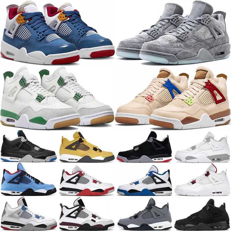 

Jumpman 4 Retro Basketball Shoes Men Women 4s Military Black Cat Sail Red Thunder White Oreo Blue University Infrared Cool Grey Sports Sneakers 36-47